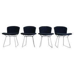 Vintage Set of 4 chairs Harry Bertoia Knoll International 1980s upholstered