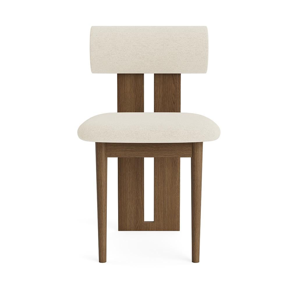HIPPO 4 Chairs
Signed by Kristian Sofus Hansen and Tommy Hyldahl for Norr11. 

Model shown on the picture:
Wood: Light Smoked Oak
Fabric: Barnum Bouclé 024

Wood types available: natural oak / light smoked oak / dark smoked oak / black