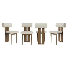 Set of 4 Chairs 'Hippo' by Norr11, Light Smoked Oak, Spectrum Leather, Mineral