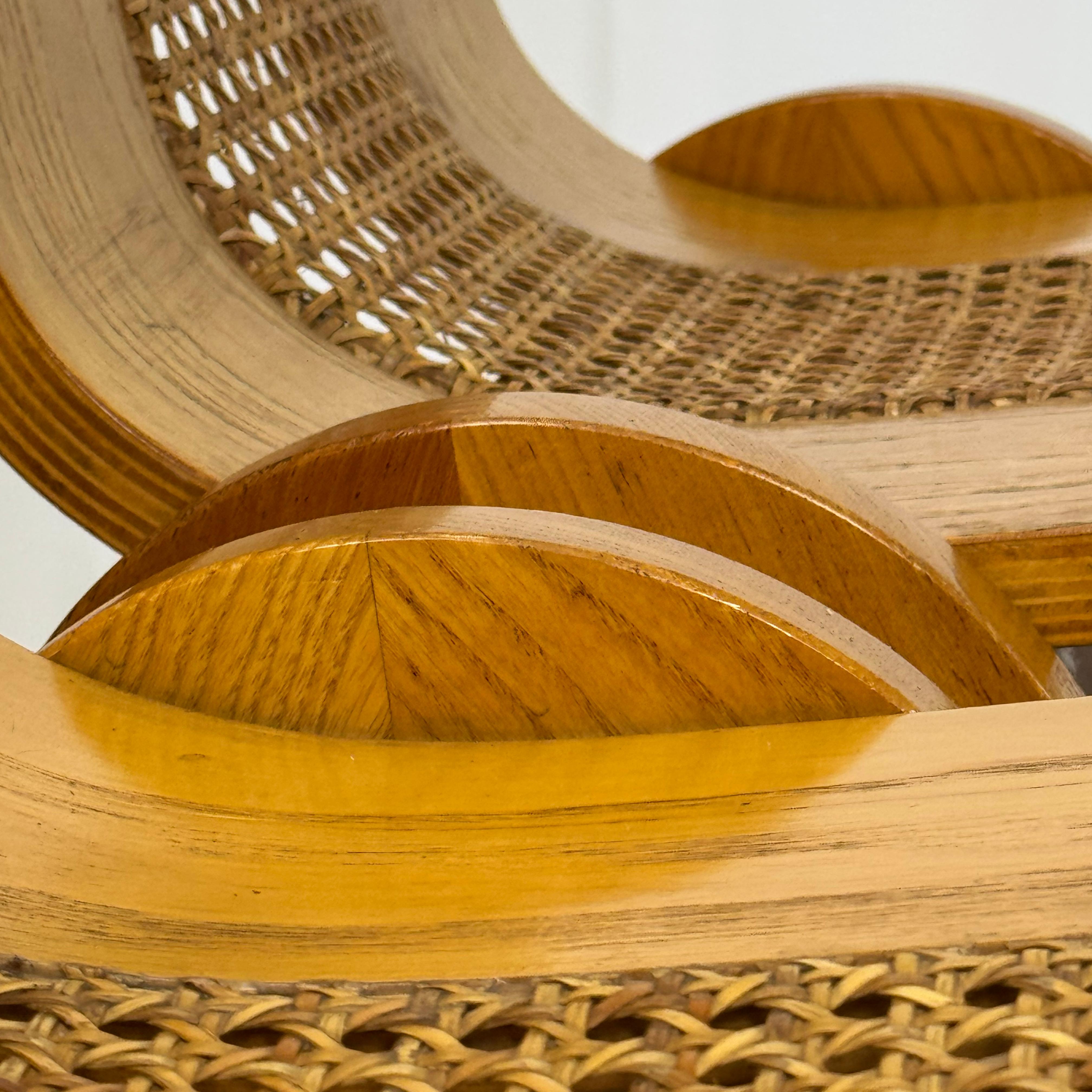 Set of 4 chairs in curved plywood by Gigi Sabadin for Stilwood, Italy 1970s 4