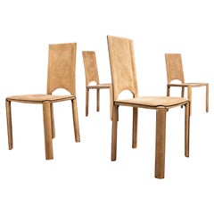 Brazilian Modern Set of 4 Chairs in Suede, Mario Bellini, 1970s - Lot 20A