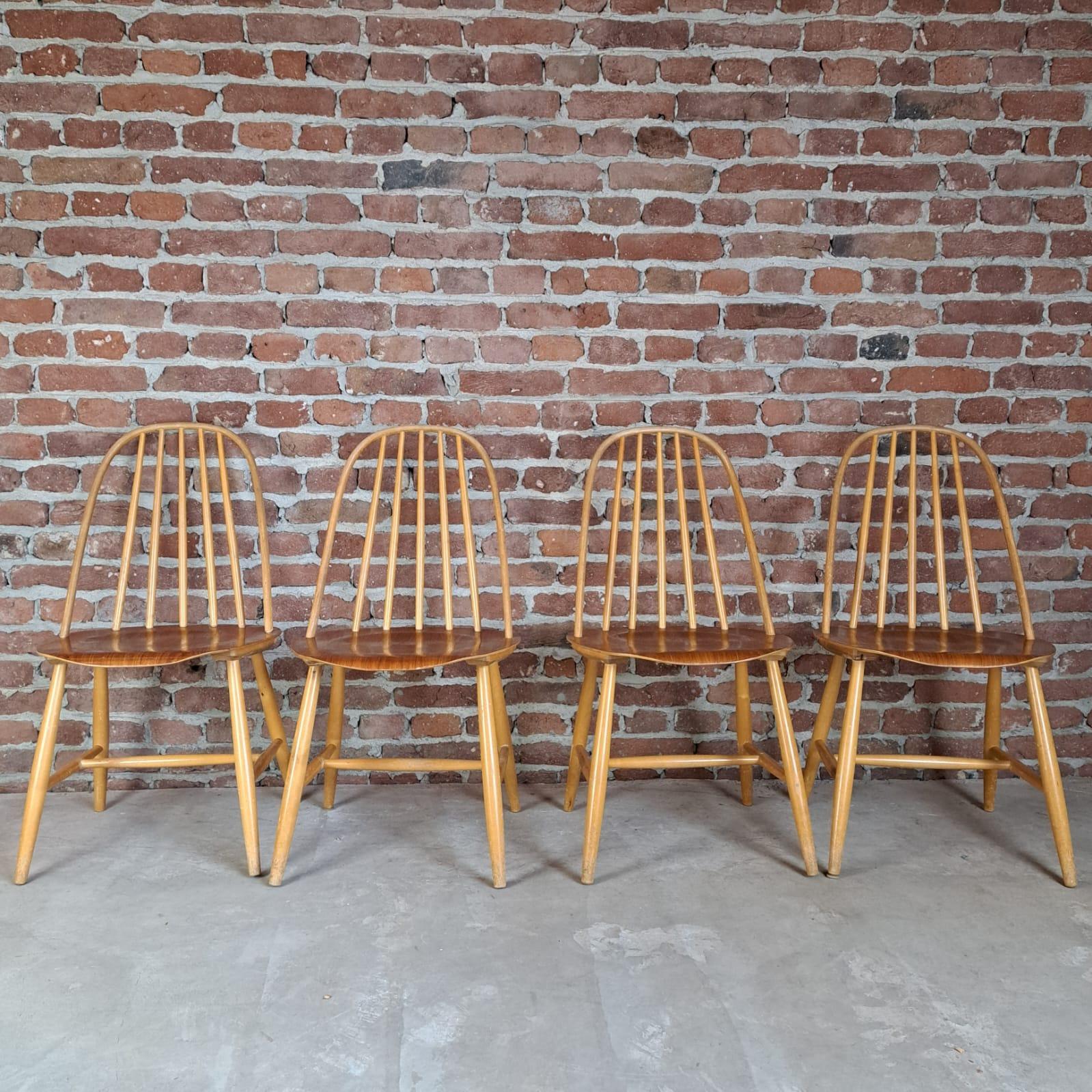 Ensemble de 4 chaises en bois de teck, Suède, 1960

Informations complémentaires :
Pays de fabrication - Suède
Période de conception - 1960
Période de production - 1960
Style - Midcentury / Design/One
MATERIAL - Bois de teck
Couleur -