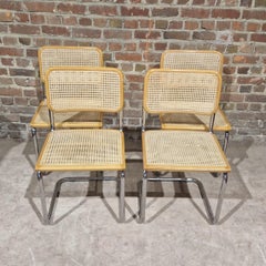 Set di 4 sedie in stile Marcel Breuer, modello Cesca B32, Italia