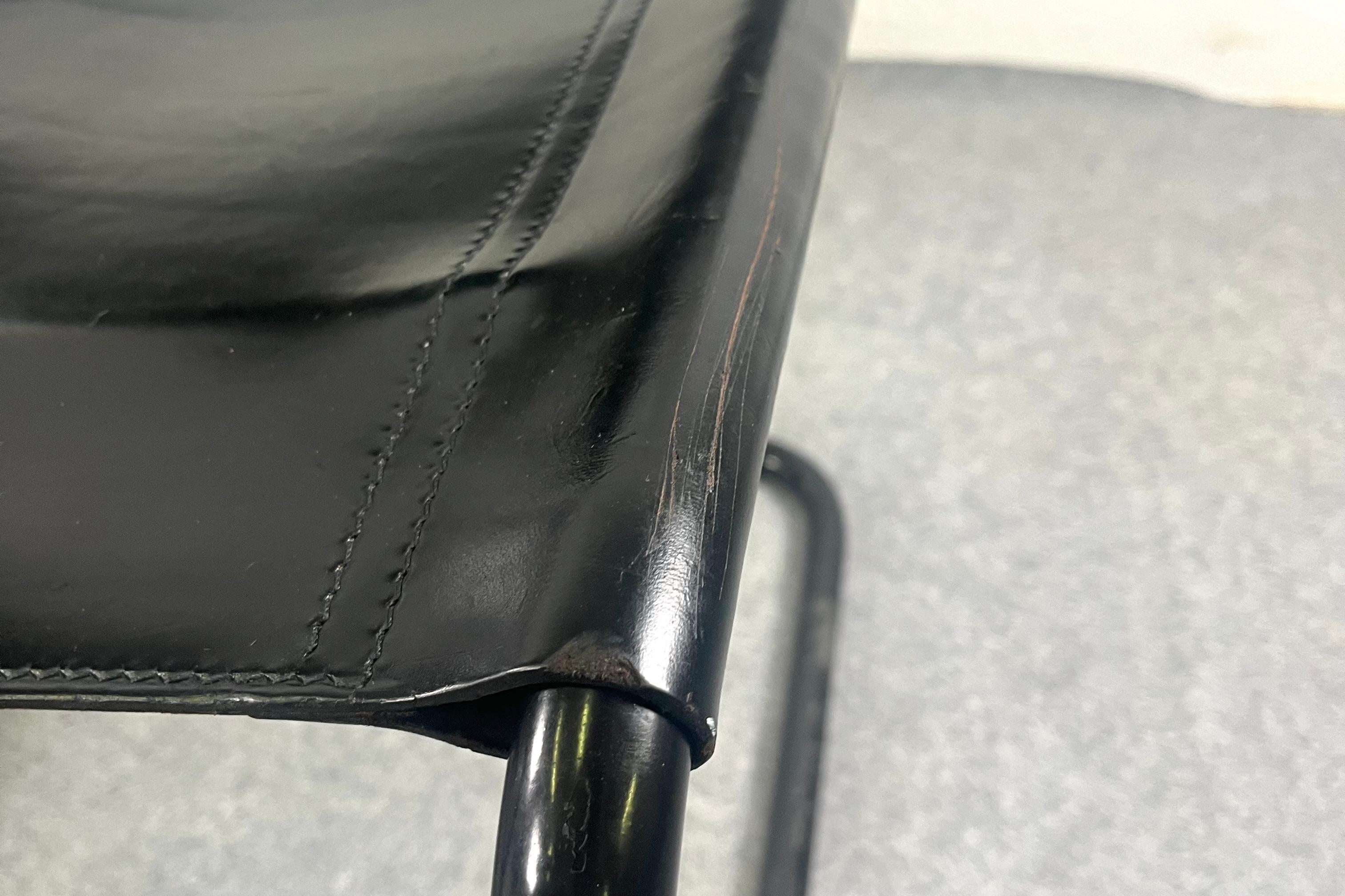 Pelle Set di 4 sedie in stile  S33 di Mart Stam - Anni '60 in vendita