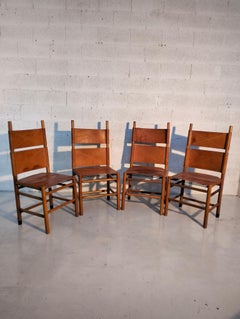 Set of 4 chairs “Kentucky” model by Carlo Scarpa for Bernini 70s, 80s