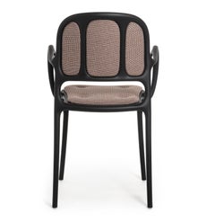 Set of 4 Magis Milà Chairs with Arms / Jaime Hayón Black with cushions