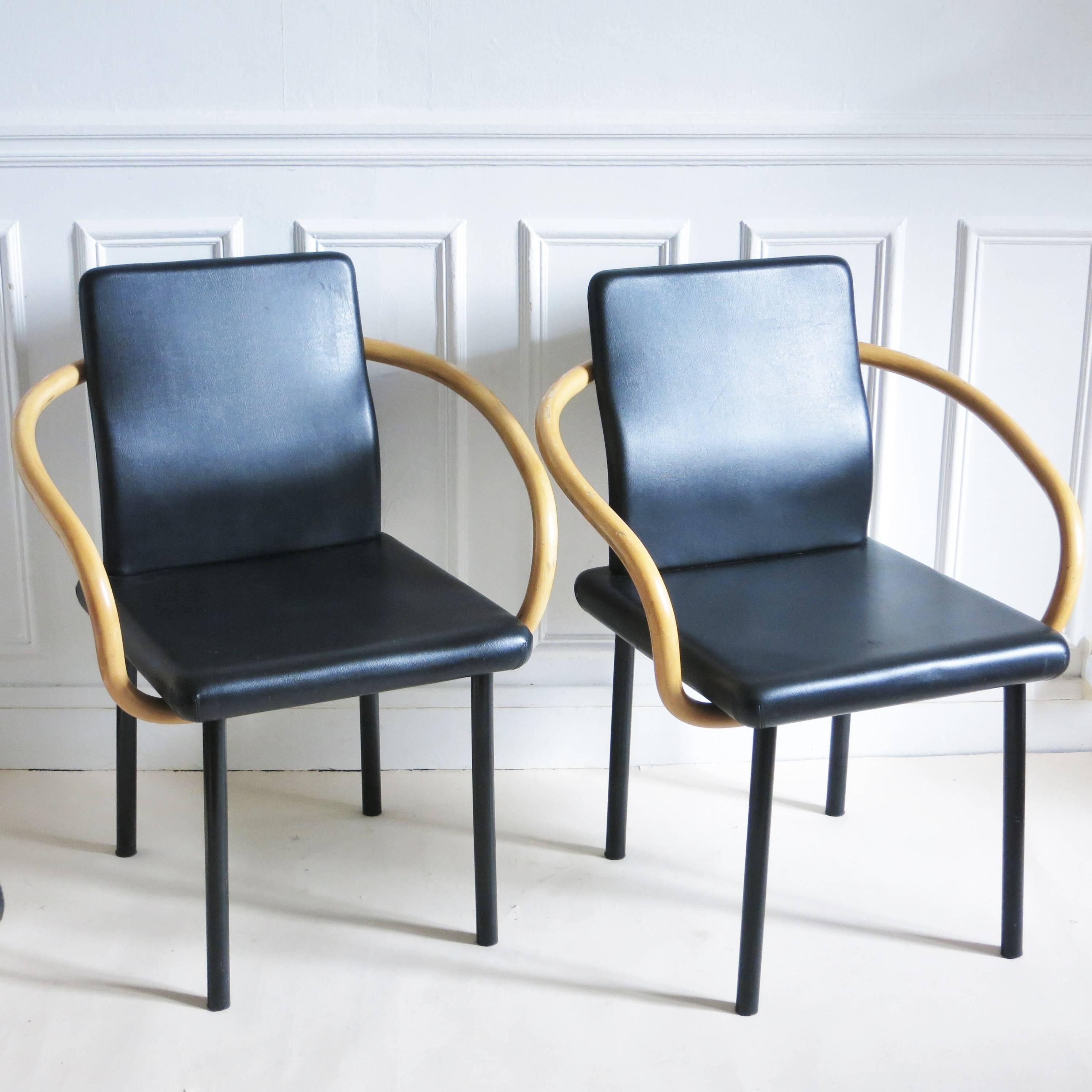 Post-Modern Set of Four Chairs Mandarin by Ettore Sottsass for Knoll