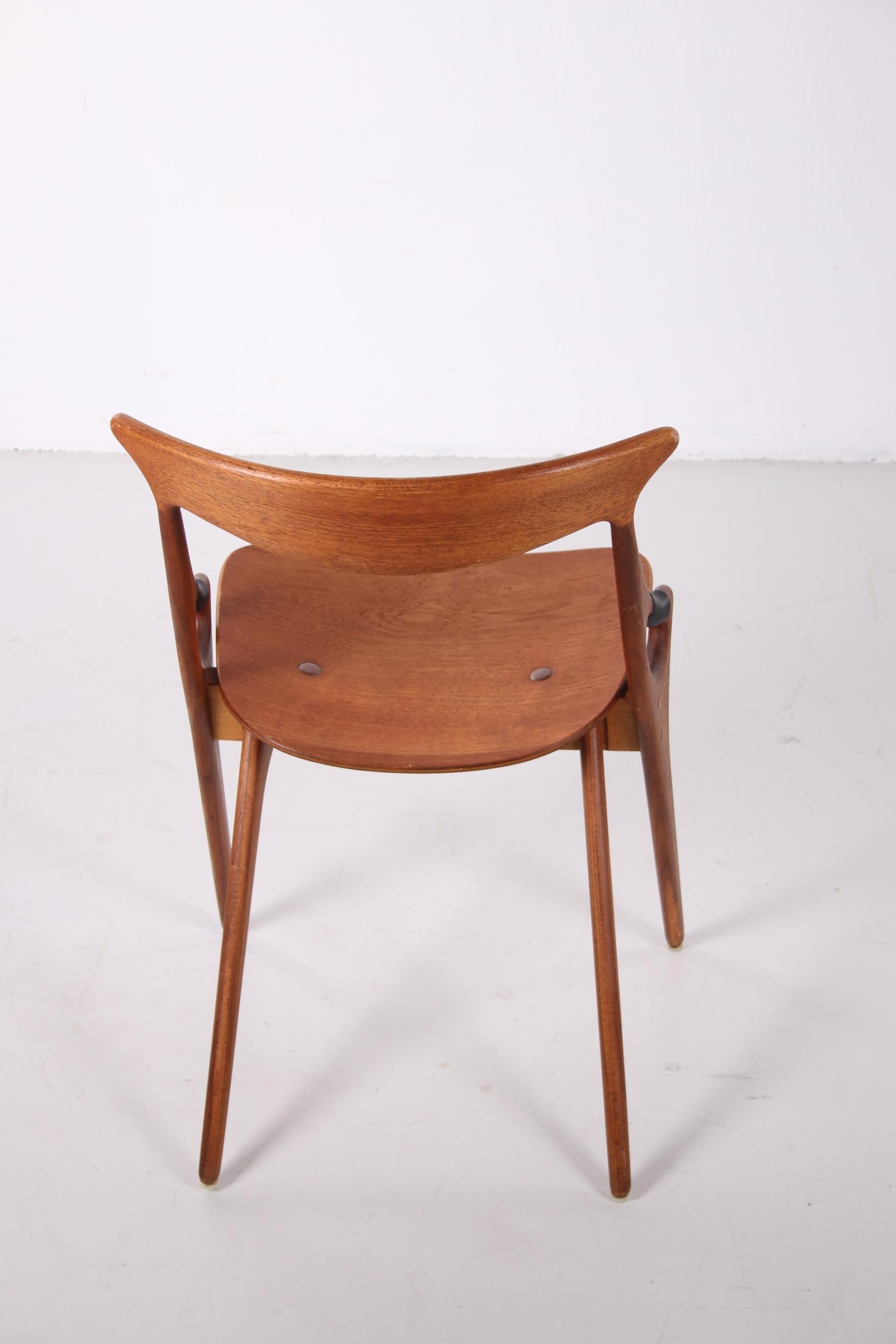 Danish Set of 4 Chairs Model 17, Arne Hovmand Olsen for Mogens Kold, 1950s