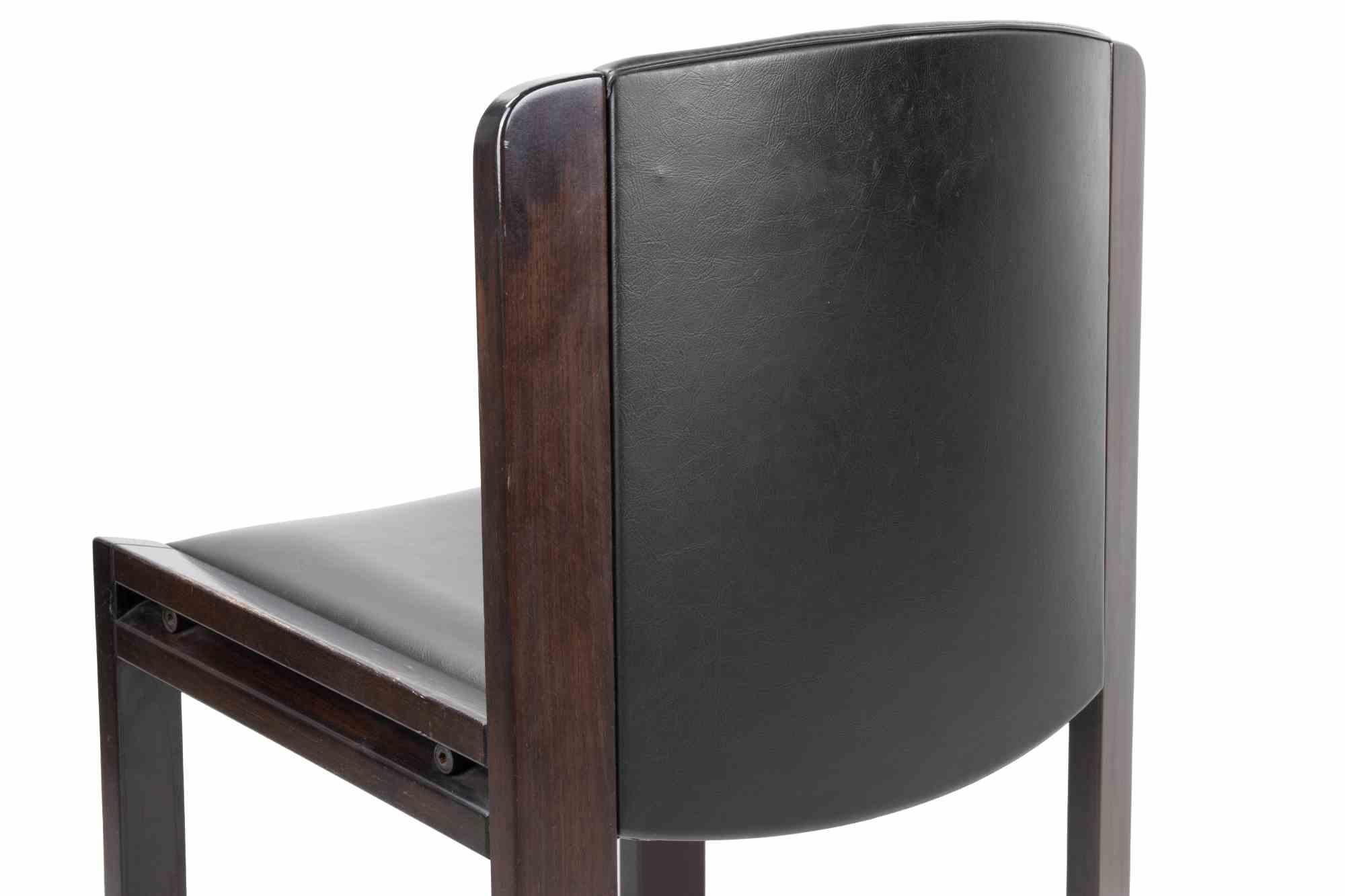 Cuir Ensemble de 4 chaises modèle « 300 » de Joe Colombo pour Pozzi, 1966 en vente