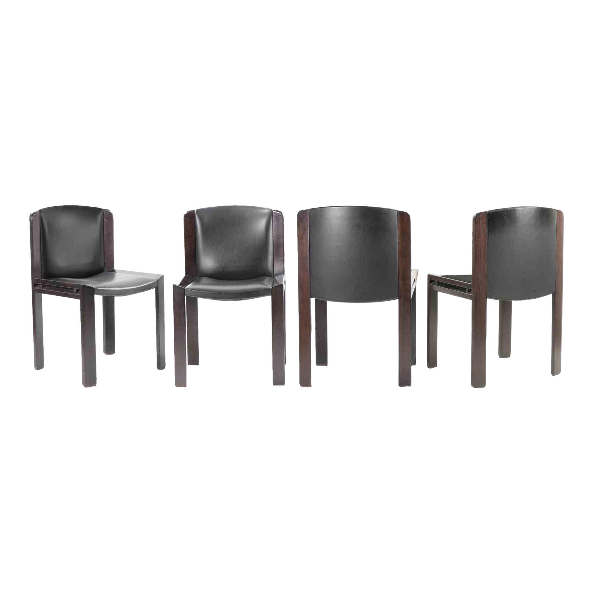 Set of 4 Chairs Model "300" by Joe Colombo for Pozzi, 1966