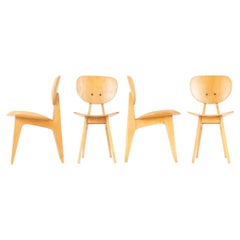 Retro Set of 4 Chairs Model 3221 by Junzo Sakakura for Tendo Mokko 1953