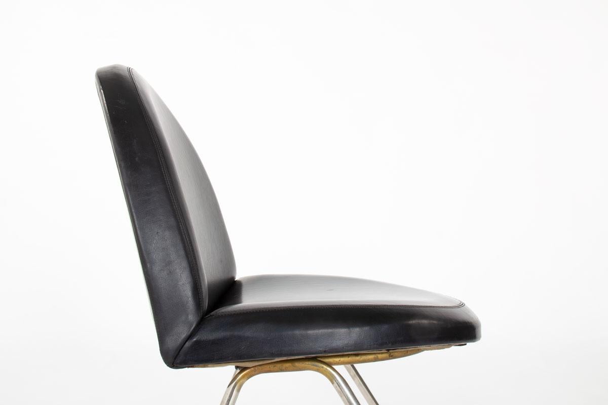 Set of 4 chairs model 771 by Joseph Andre Motte for Steiner, 1954 1