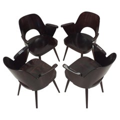 Set of 4 chairs Oswald Haerdtl 1950 for Ton, Czechoslovakia