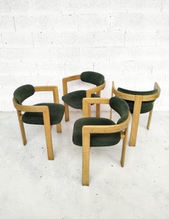 Ensemble de 4 chaises tubulaires Pigreco dans le style de Tobia Scarpa - années 70