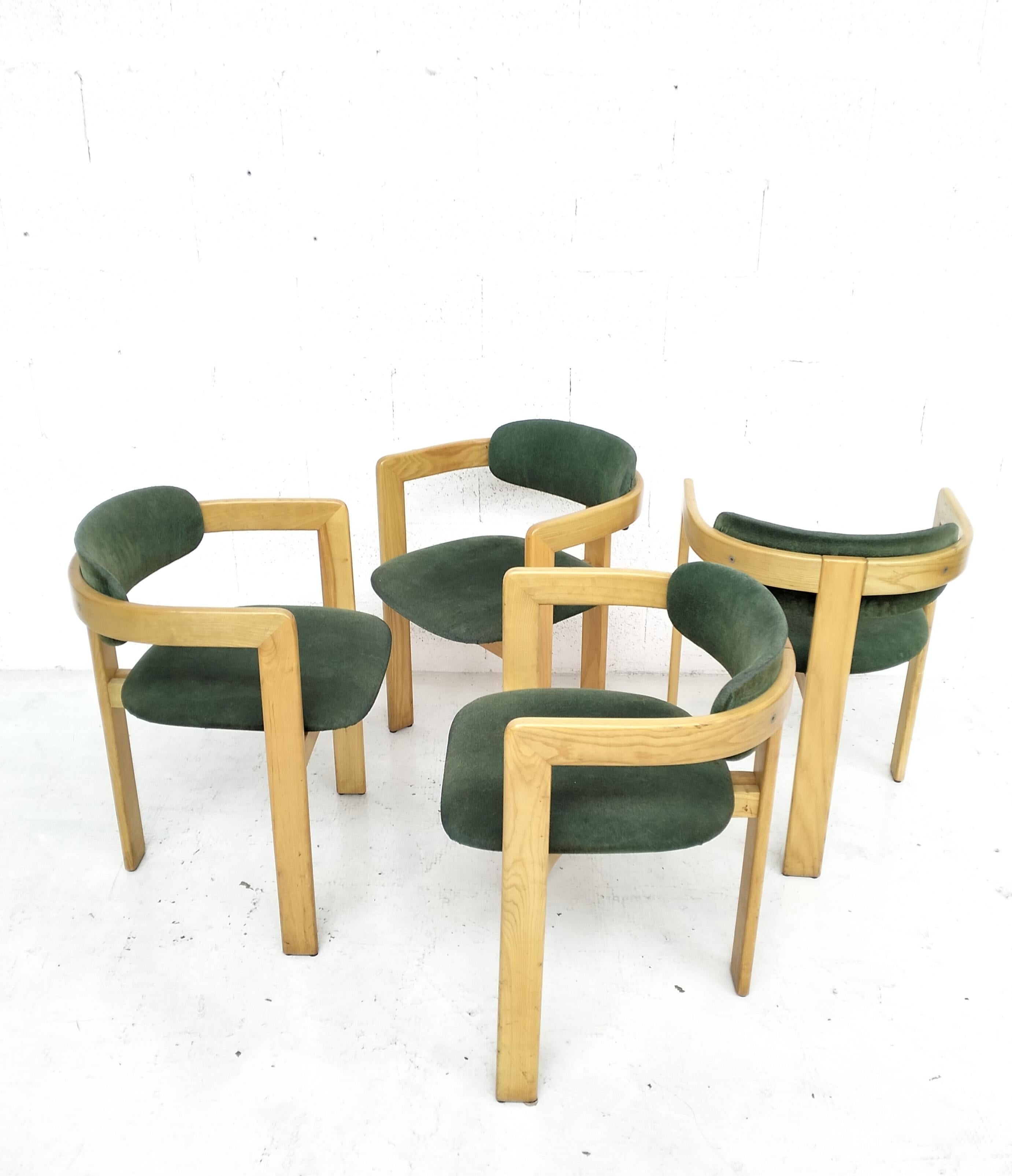 Mid-Century moderno Set di 4 sedie poltrone a vasca 