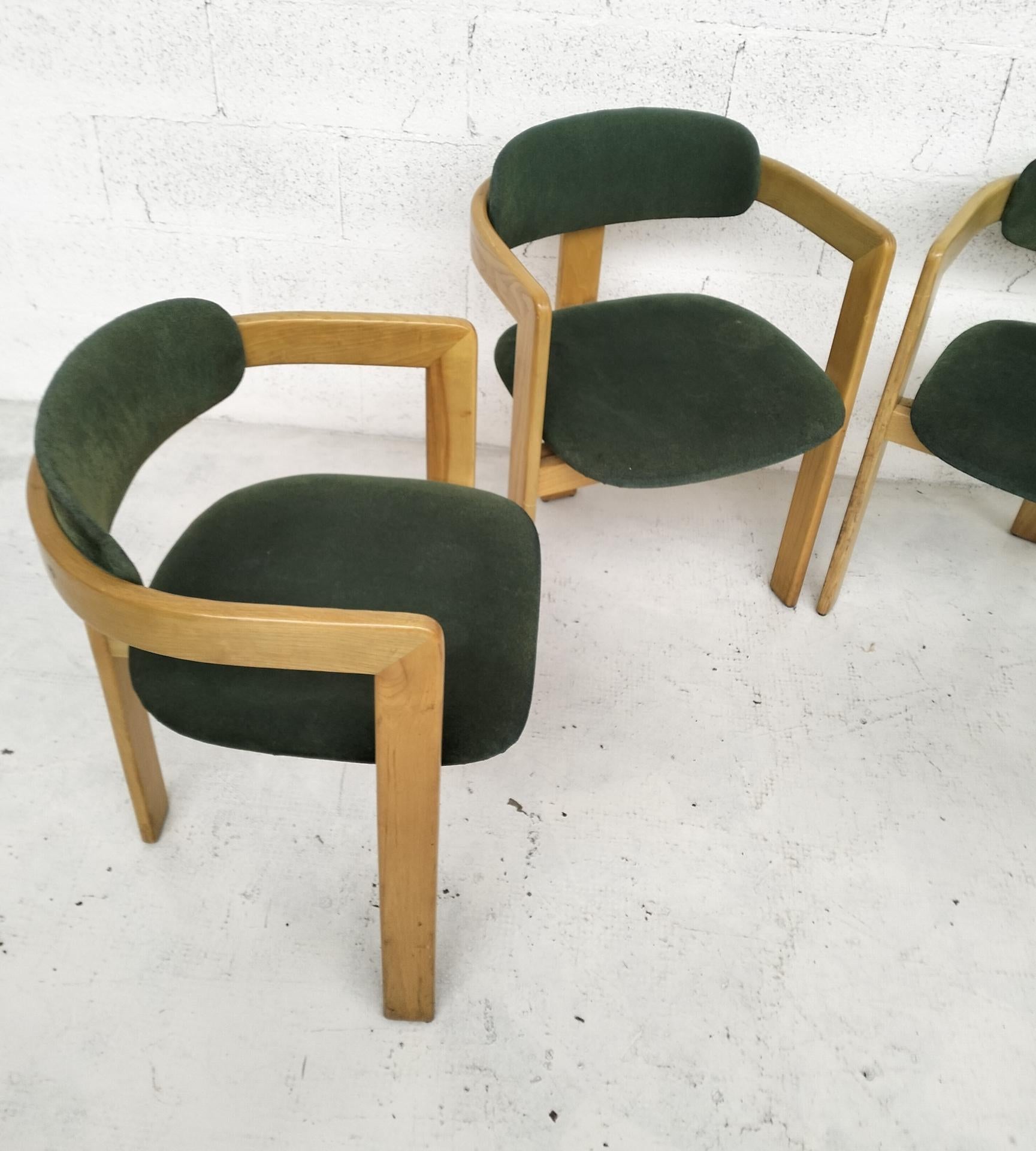 Fine XX secolo Set di 4 sedie poltrone a vasca 