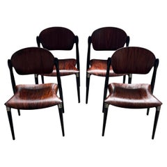 Set of 4 chairs S83 Eugenio Gerli for Tecno, made in Milan, Italy