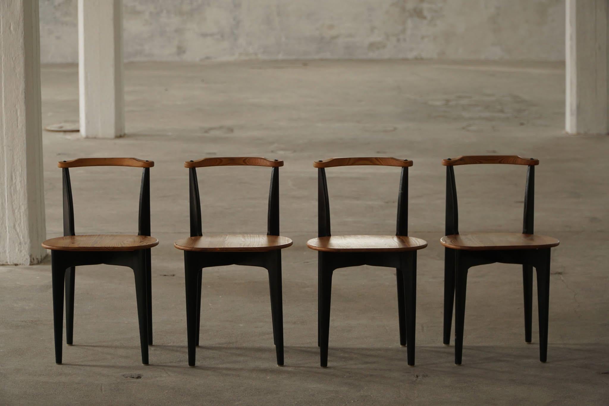 Set of 4 Chairs 'Thema' in Pine by Yngve Ekström, Swedese, Swedish Modern, 1954. im Angebot 4