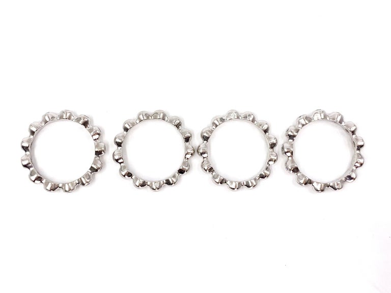 Set of 18 Karat White Gold and Diamond CHANEL Stacking Rings For