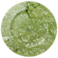 Charger Plates Platters Serveware Set of 4 Green Marble Design Handmade Italy