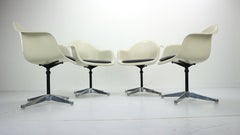 Set of 4 Charles Eames for Herman Miller Bucket Swivel Chairs, 1950s