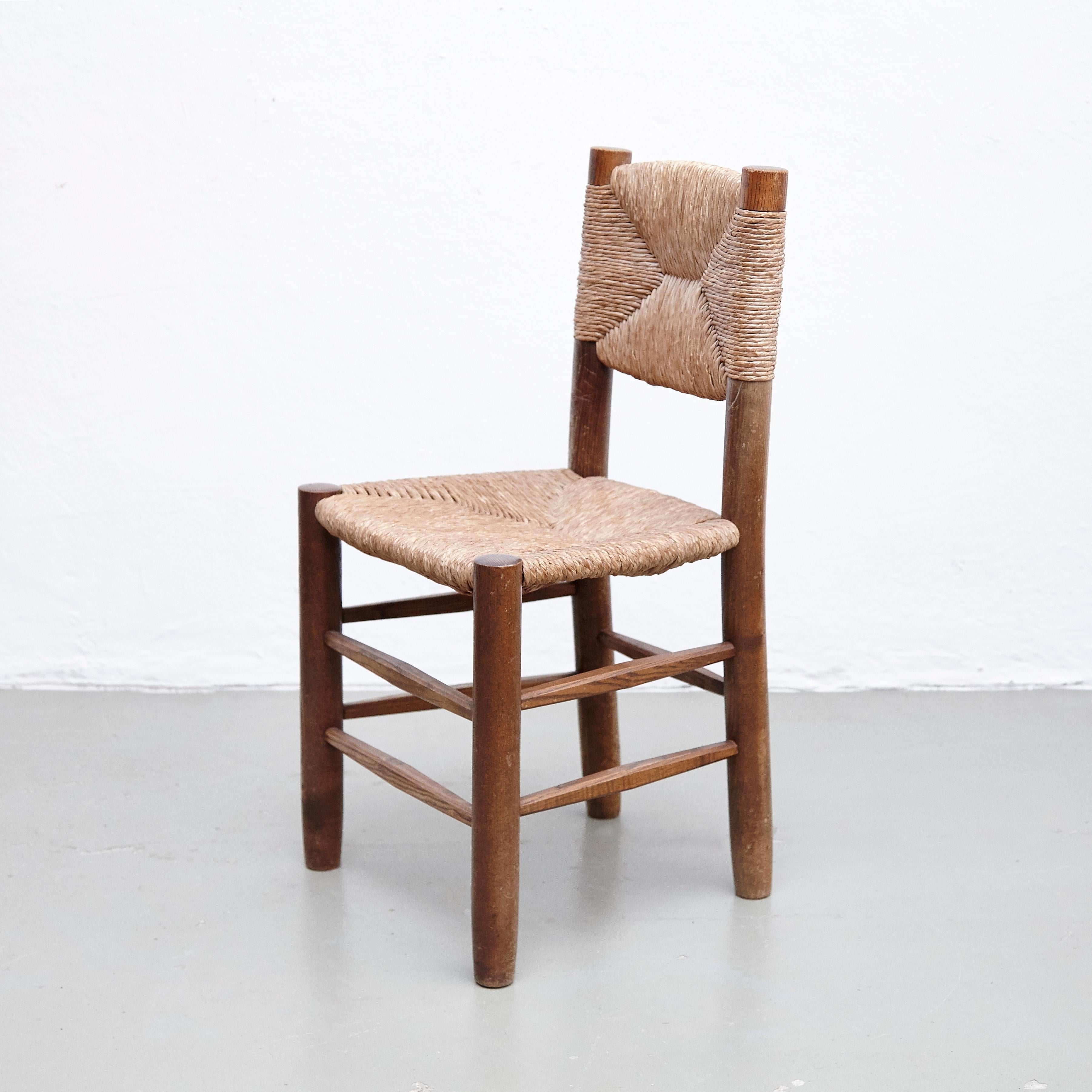 Mid-20th Century Set of 4 Charlotte Perriand, Mid Century Modern, Model 19 Bauche Chair, 1950