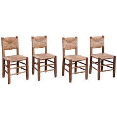 Set of 4 Charlotte Perriand, Mid Century Modern, Model 19 Bauche Chair, 1950