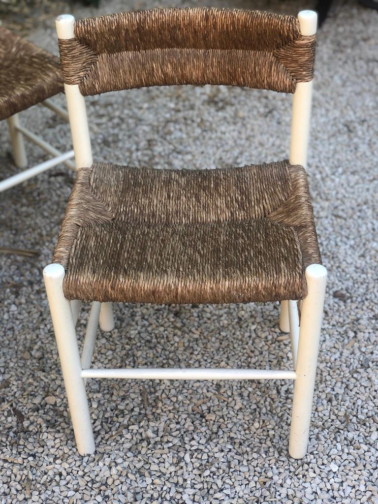 Set of 4 Charlotte Perriand Chairs Model Dordogne Robert Sentou Edition, 1950's In Good Condition In Saint Rémy de Provence, FR