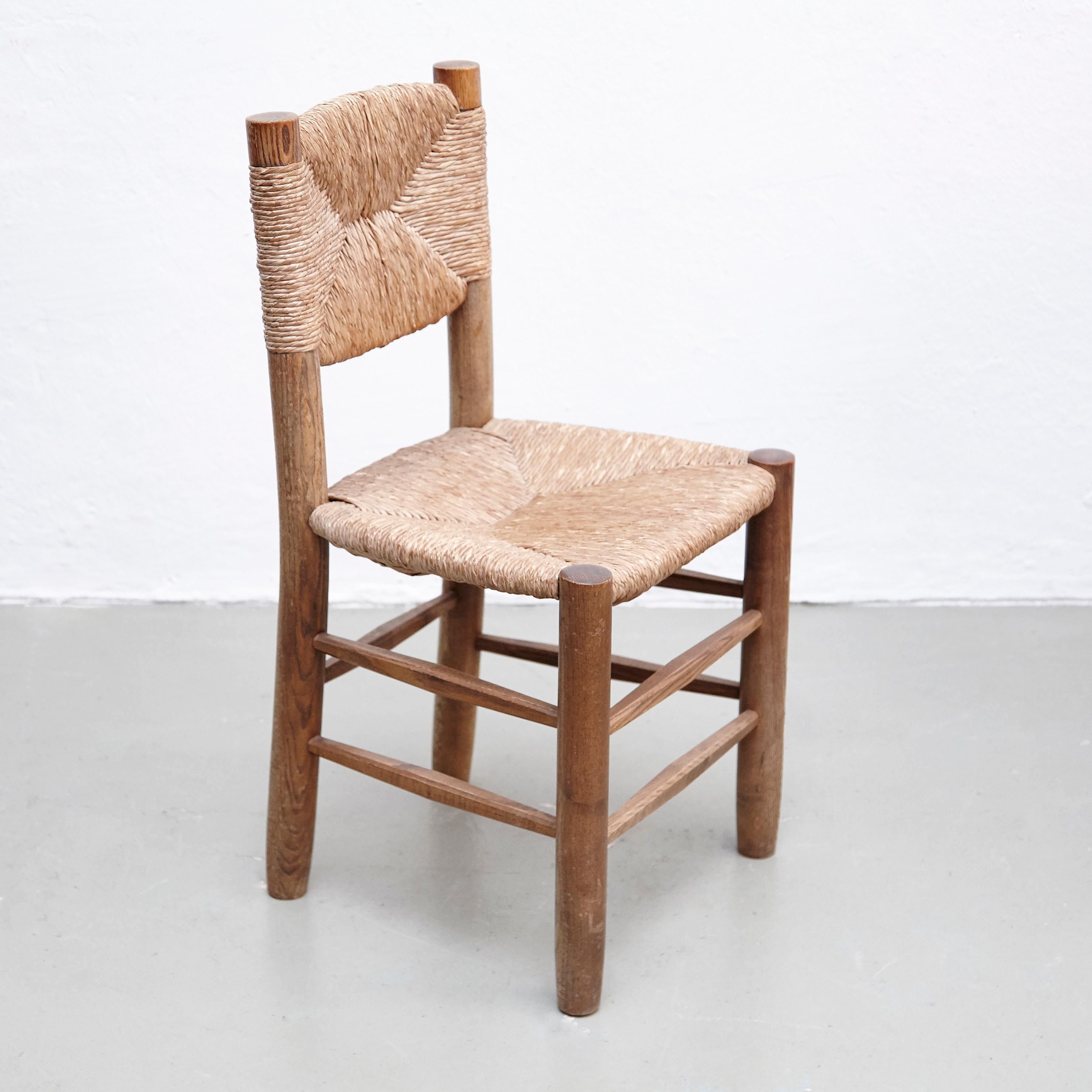 Mid-20th Century Set of 4 Charlotte Perriand, Mid-Century Modern, Model 19 Bauche Chair, 1950