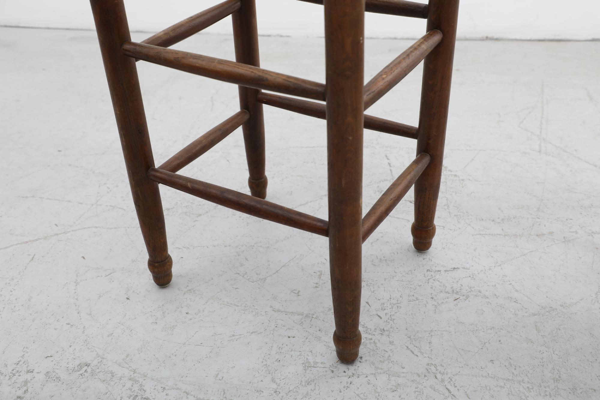 Set of 4 Charlotte Perriand Style Rush Bar Stools 10