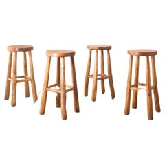 Retro Set of 4 Cherrywood bar stools