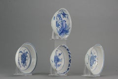 Set of 4 Chinese 16/17th Porcelain Ming China Bowls Horse & Valuables