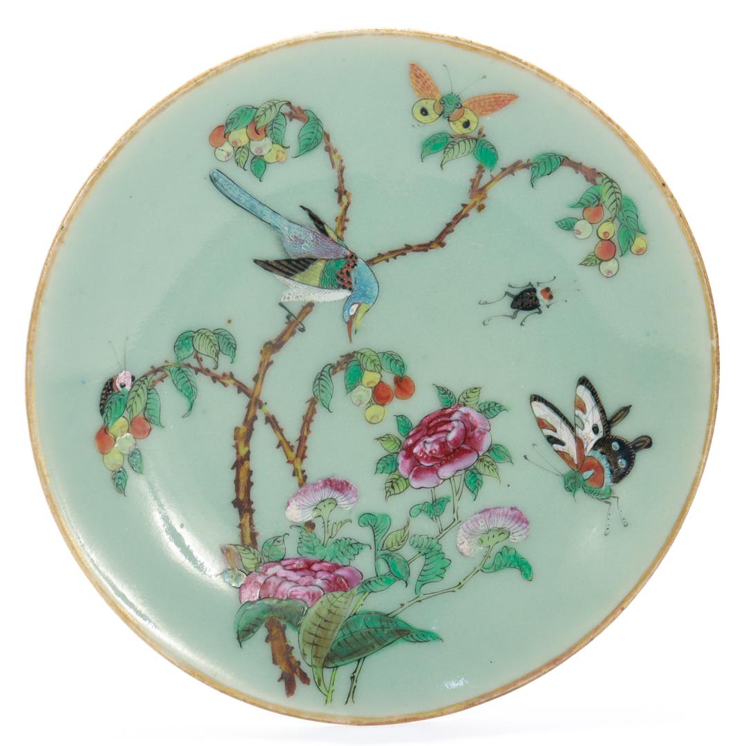 Set of 4 Chinese Export Porcelain Celadon Plates For Sale 2