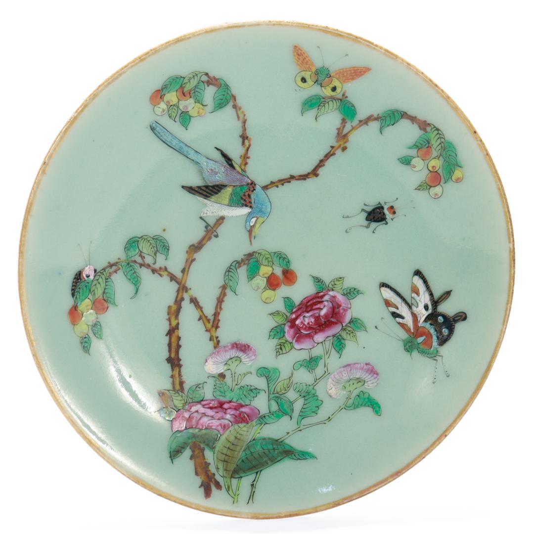 Set of 4 Chinese Export Porcelain Celadon Plates 2