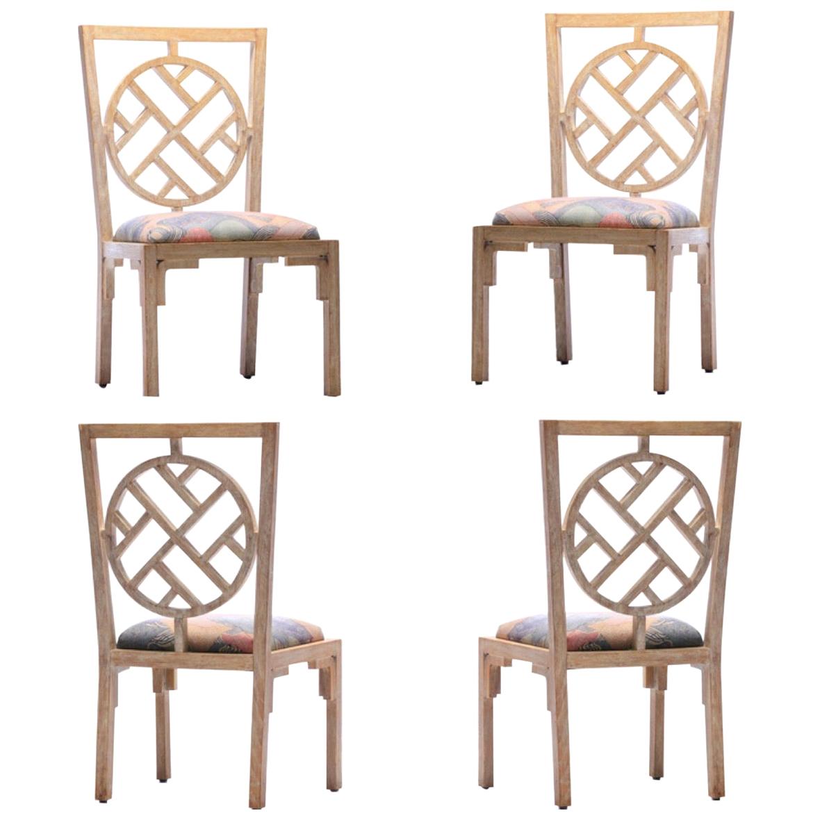 Set of 4 Chinoiserie Side Chairs for the Viceroy Miami