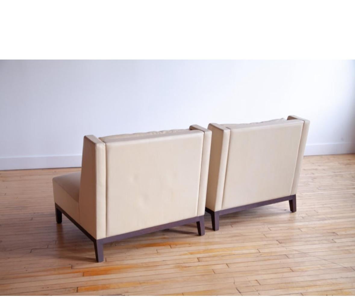 Modern Set of 4 - Christian Liaigre Latin Slipper Chairs For Sale