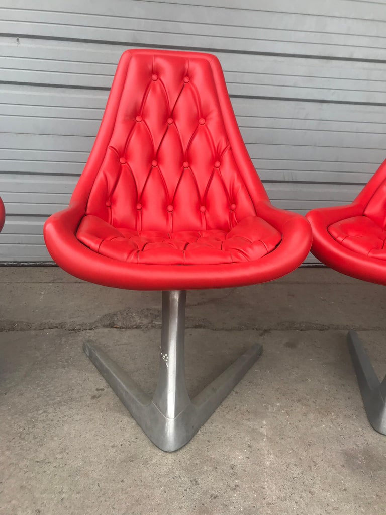 Set of 4 Chromcraft Sculpta Unicorn Chairs, Star Trek ...