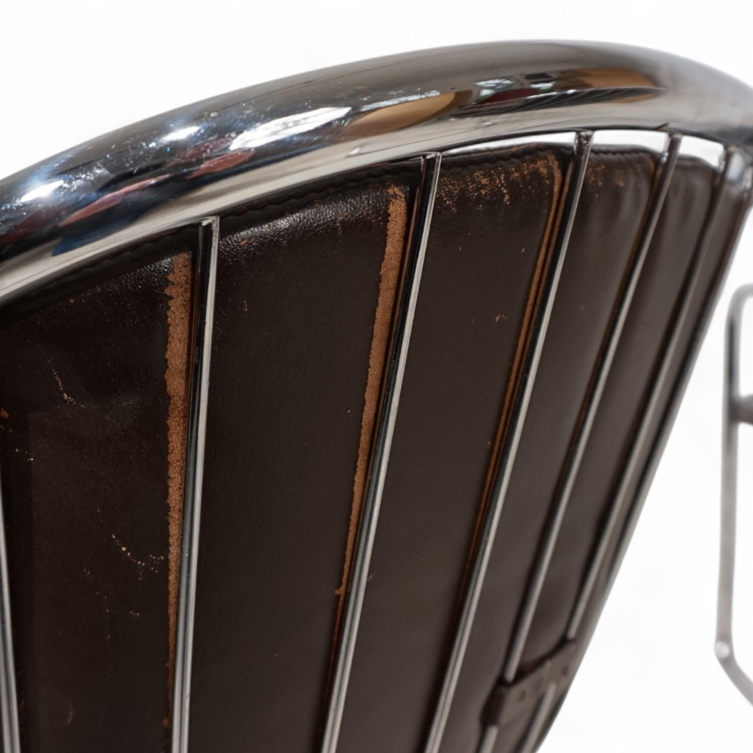 Set di 4 sedie da pranzo cromate di Gastone Rinaldi per Thema, 1970 in vendita 5