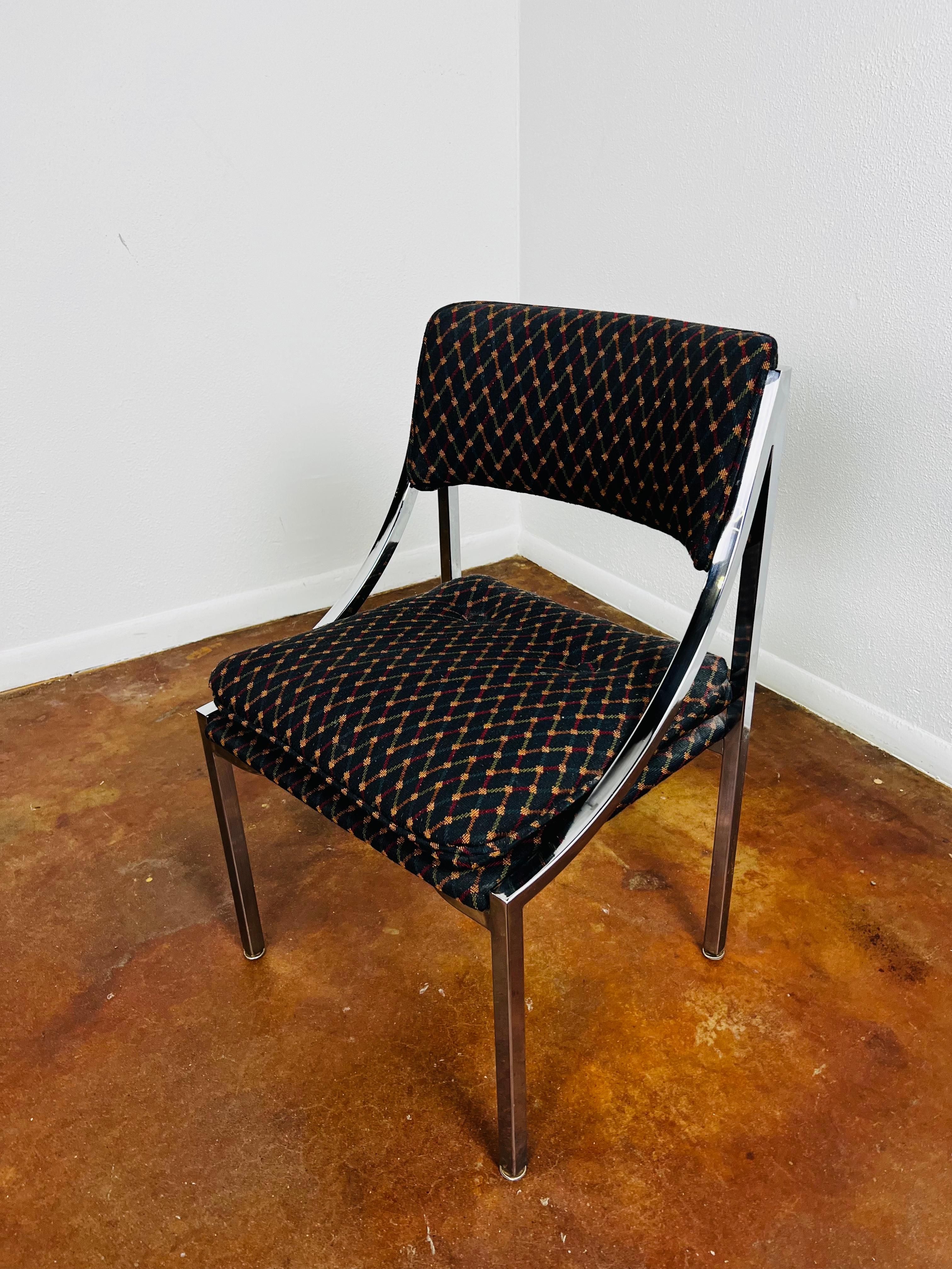 Ensemble de 4 chaises de salle à manger chromées de Wolfgang Hoffmann pour Howell Co. en vente 5