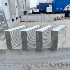 Juego de 4 Estantes de Pared de Bambú Cromado e Inoxidable Pulido