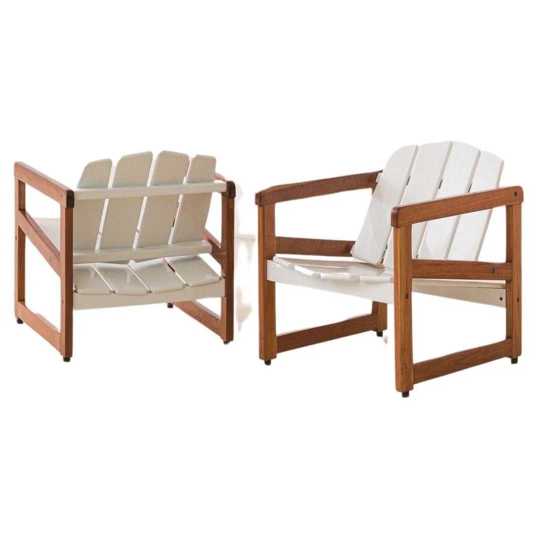 Set of 4 Cimba Armchairs by Sergio Rodrigues, Brazilian Midcentury Design, 1970s