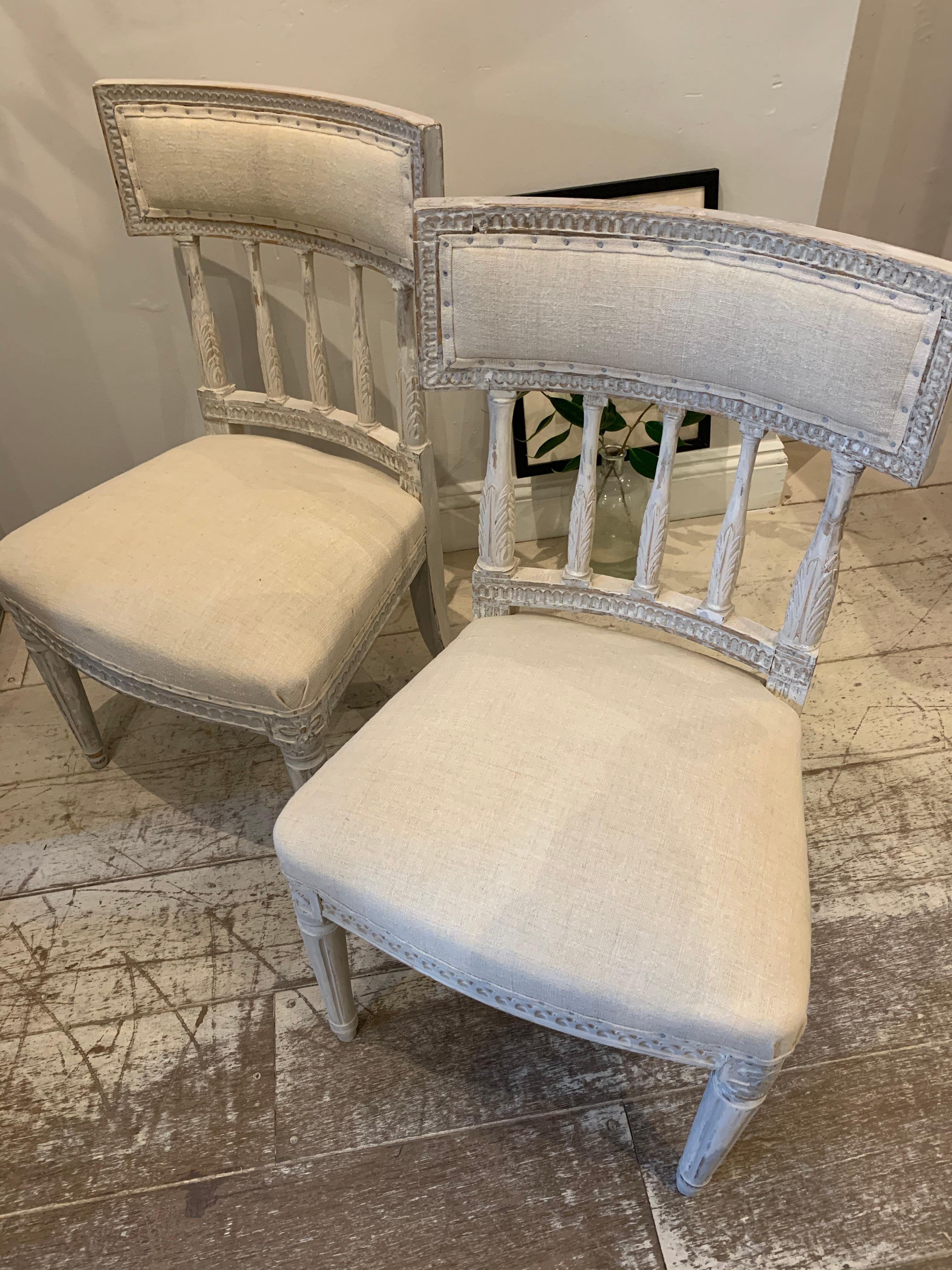 Set of 4 Circa 1800s Swedish Gustavian Dining Chairs Anders Hellman Style 4