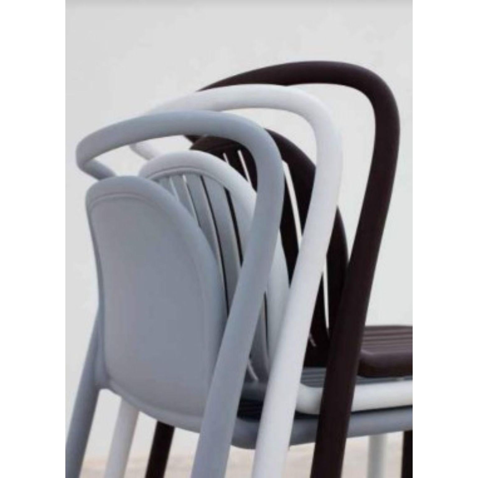 4er-Set burgunderrote Stühle von Mowee (Spanisch) im Angebot