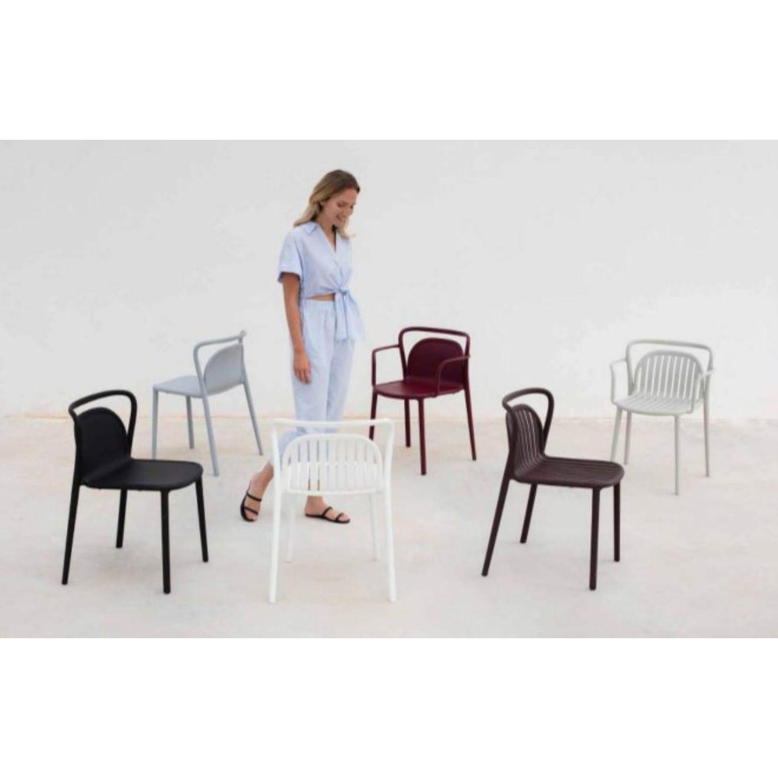 4er-Set burgunderrote Stühle von Mowee im Angebot 1