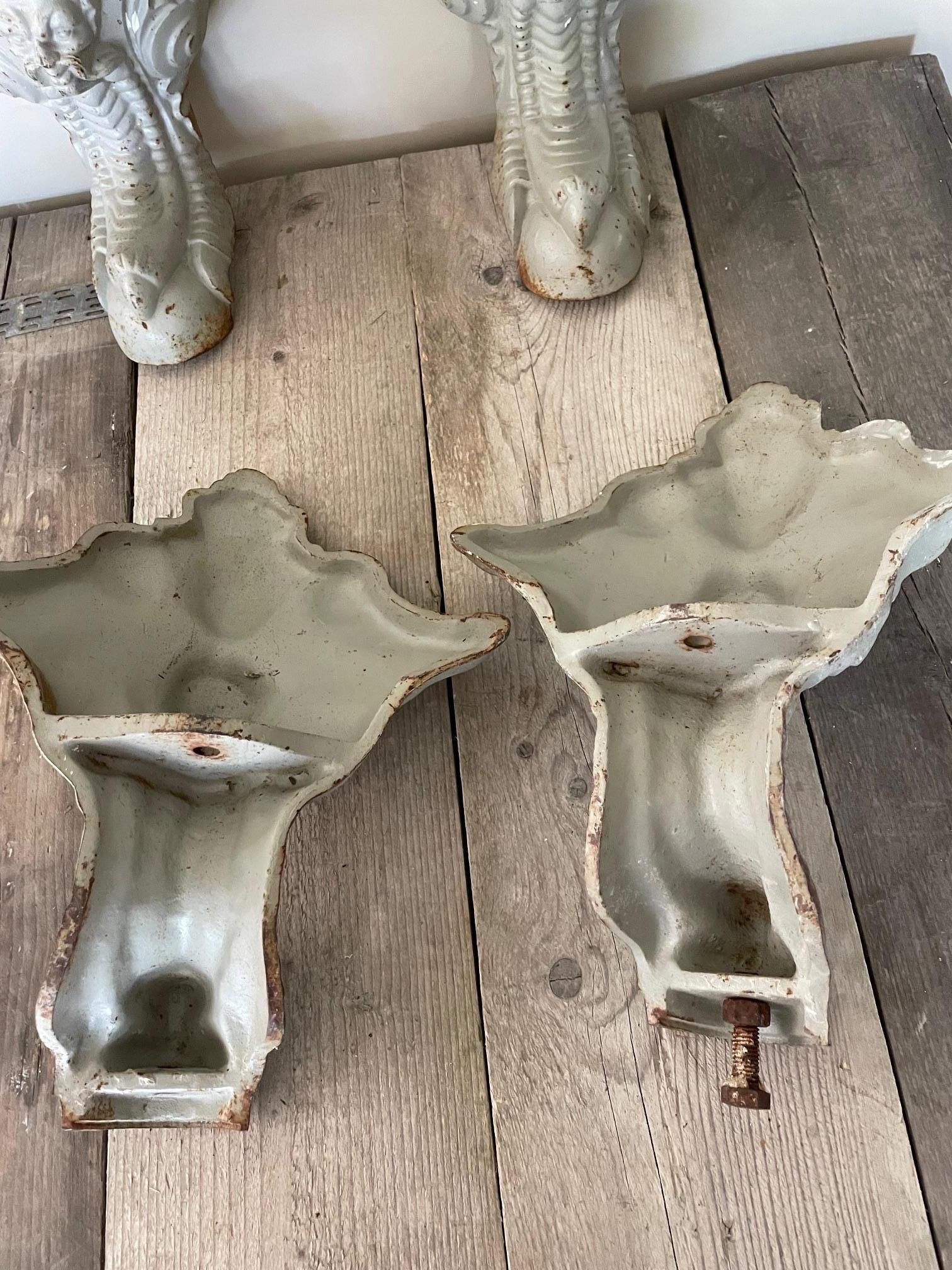 Iron Set of 4 Cléo Jacob Delafon bathtub feet For Sale