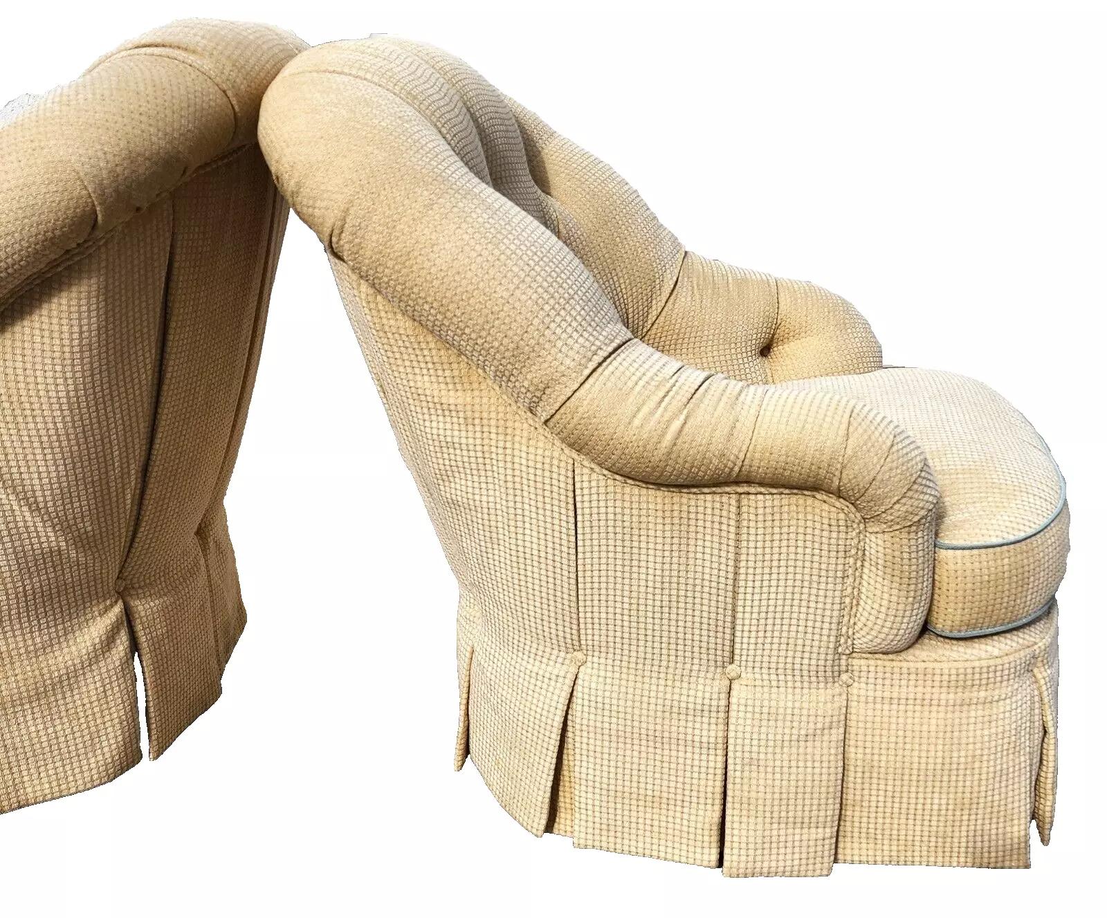 Set of 4 Club Chairs English Oversized by CENTURY Furniture For Sale 2