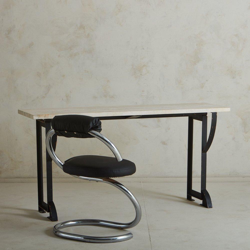 Late 20th Century Set of 4 Cobra Chairs by Giotto Stoppino, Italy 1970s For Sale