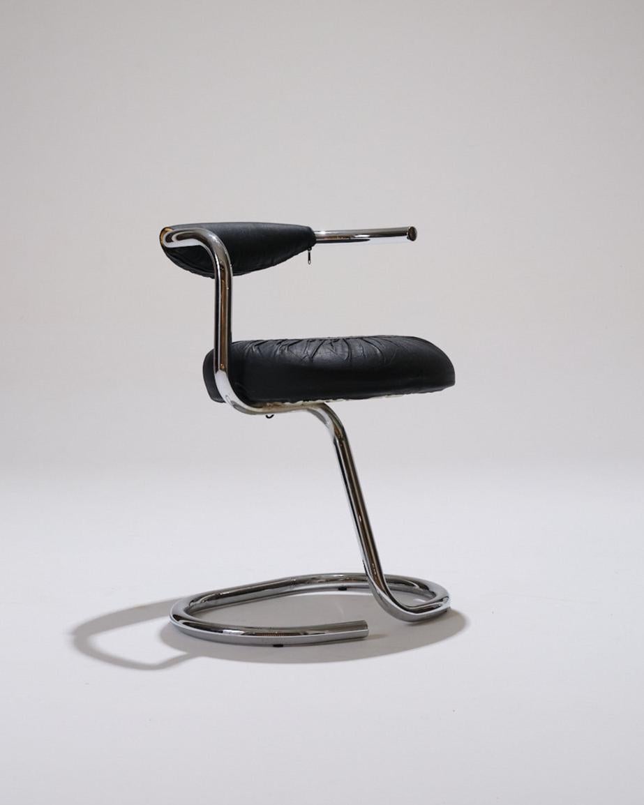 Set di 4 sedie Cobra, Giotto Stoppino, anni '70 in vendita 2