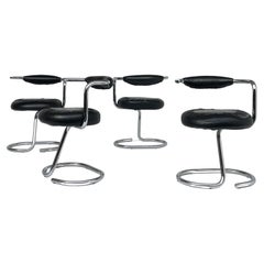 Set of 4 Cobra chairs, Giotto Stoppino, 1970s