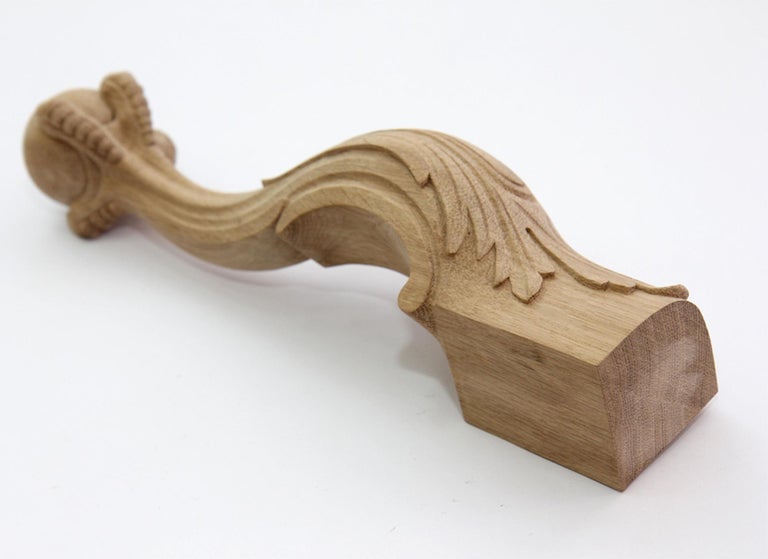 Set of 4 Coffee Table Legs, Carved Wooden Eagle Foot For Sale at